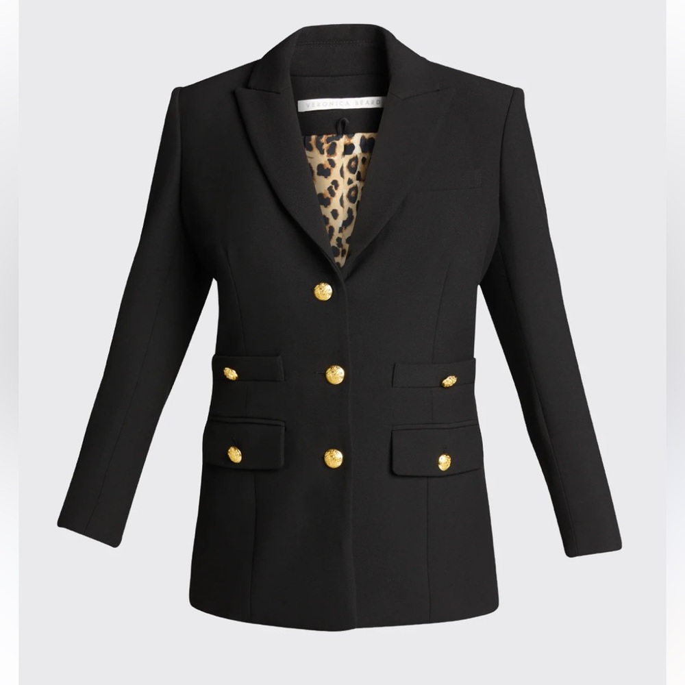 VERONICA BEARD Dickey Jacket TERRE Black womens long double-breasted